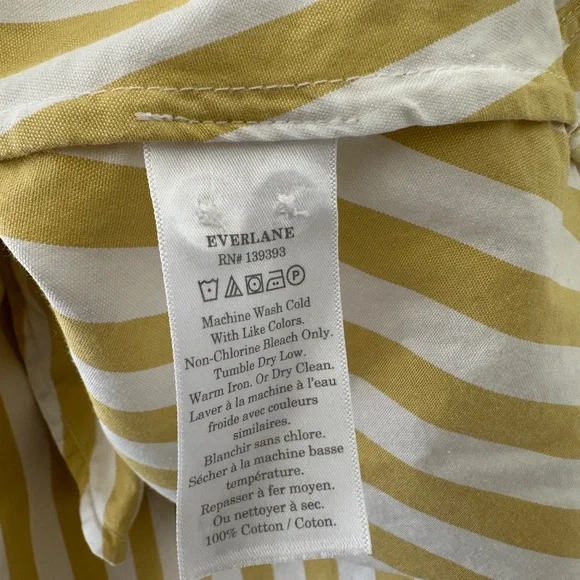 Everlane Day Tripper Dress - Yellow & White Striped XXS - Picture 13 of 14